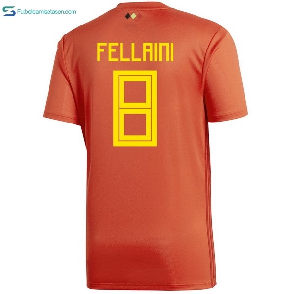 Camiseta Belgica 1ª Fellaini 2018 Rojo